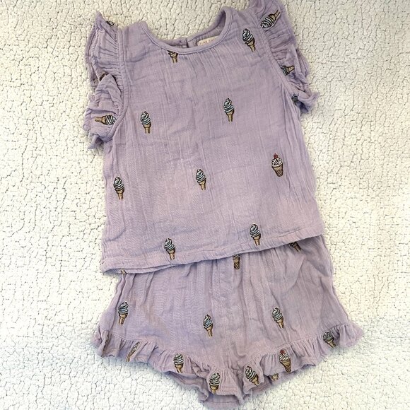 Pink Chicken Ice Cream Emroidery Set 6Y - Picture 1 of 4